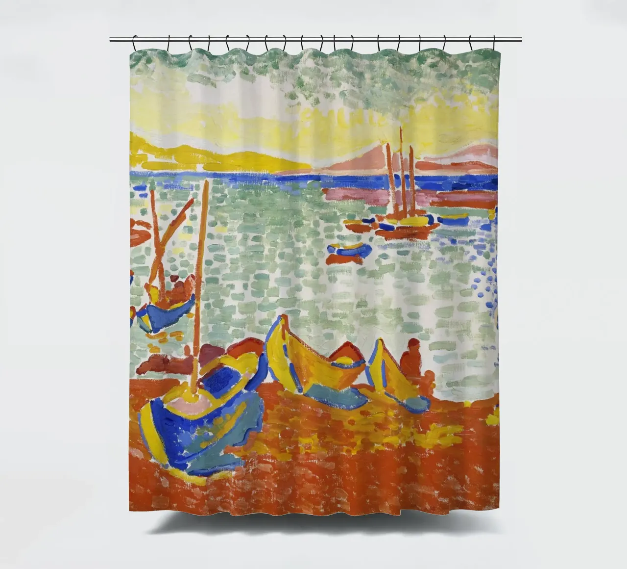 André Derain - Boote im Hafen von Collioure Duschvorhang von ARTOTHEK