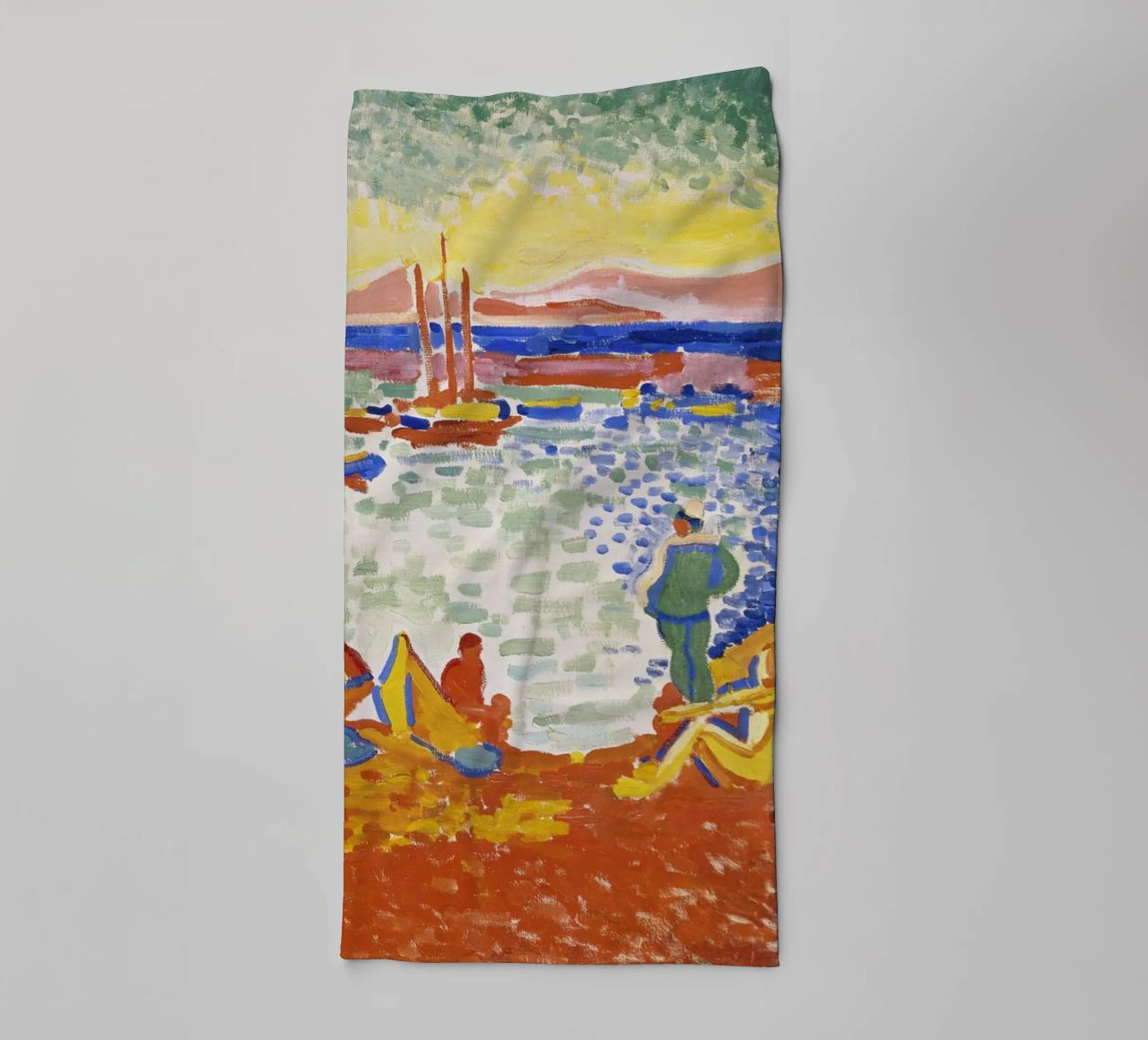 André Derain - Boats in the Harbour at Collioure towel by ARTOTHEK