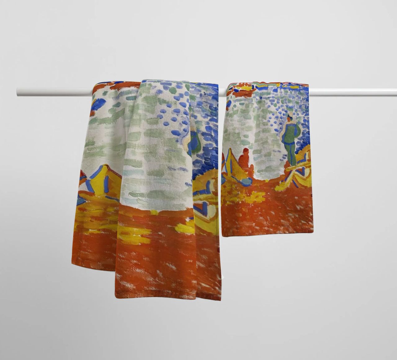 André Derain - Boats in the Harbour at Collioure towel by ARTOTHEK