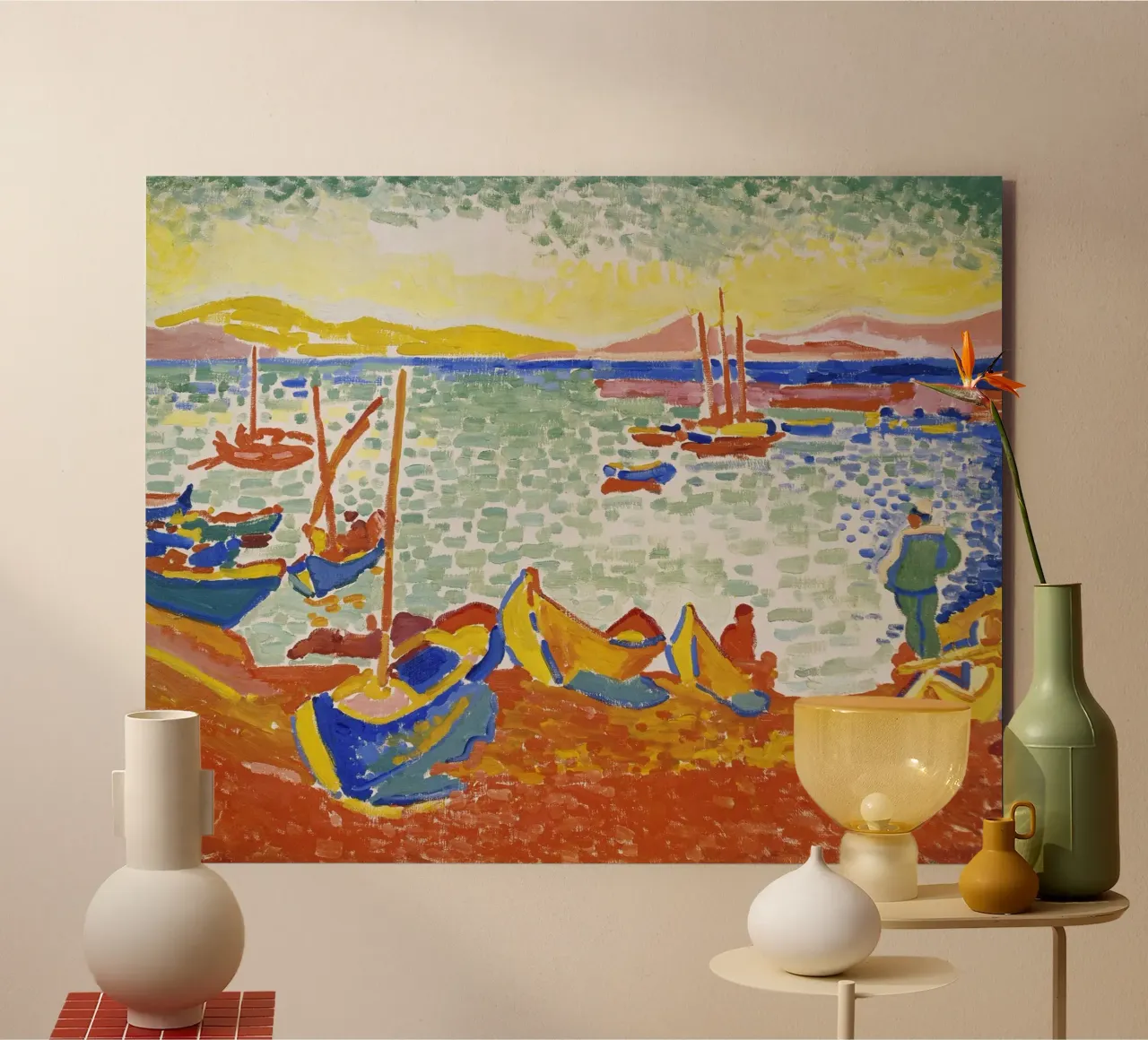 André Derain - Bateaux dans le port de Collioure panneau forex de ARTOTHEK