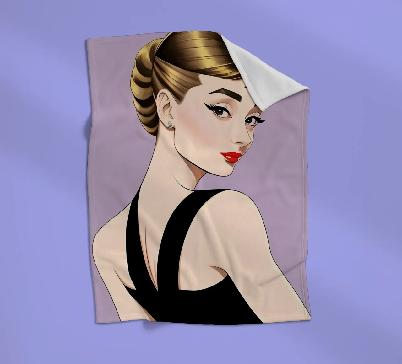 AUDREY HEPBURN coperta in pile da ART DECO