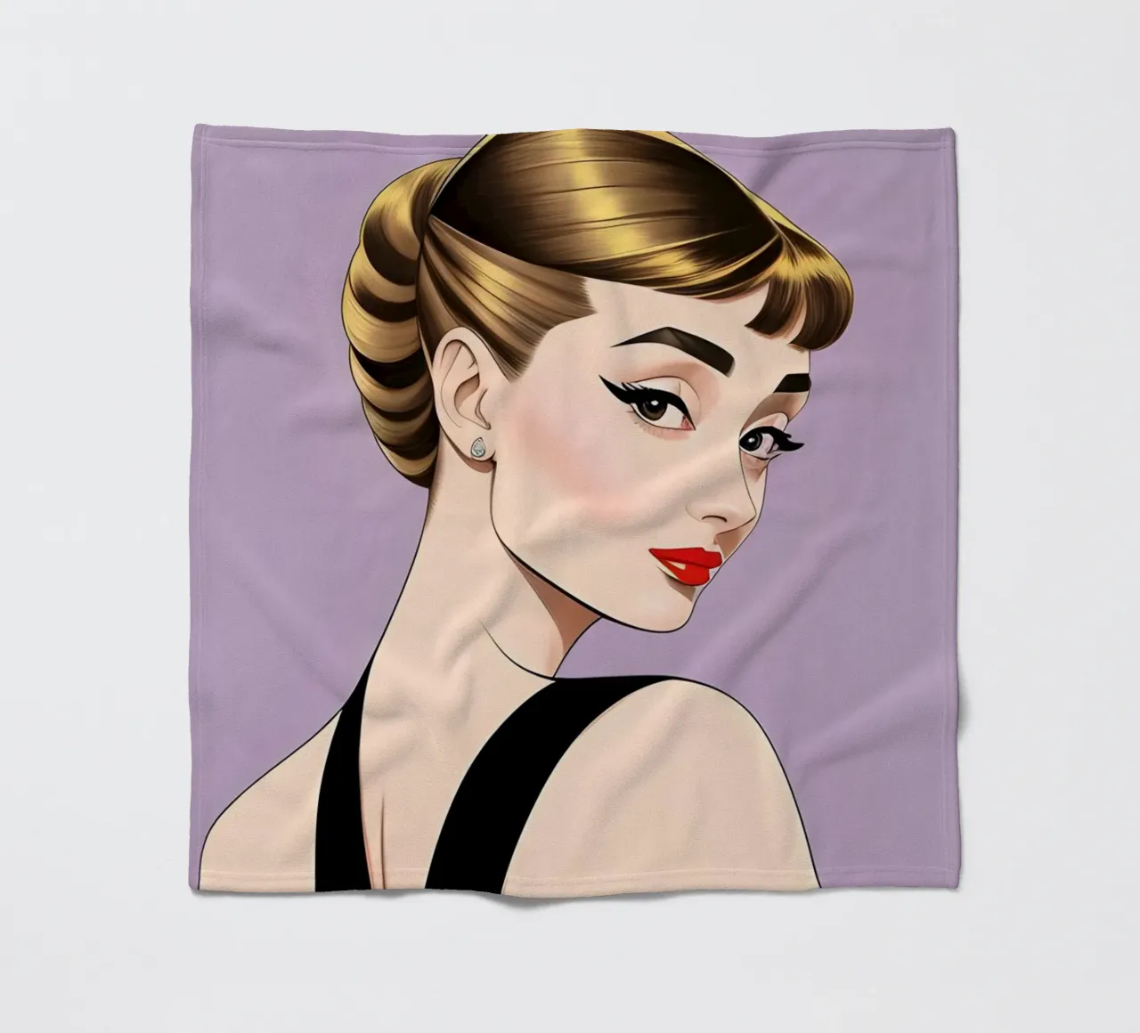 AUDREY HEPBURN coperta in pile da ART DECO