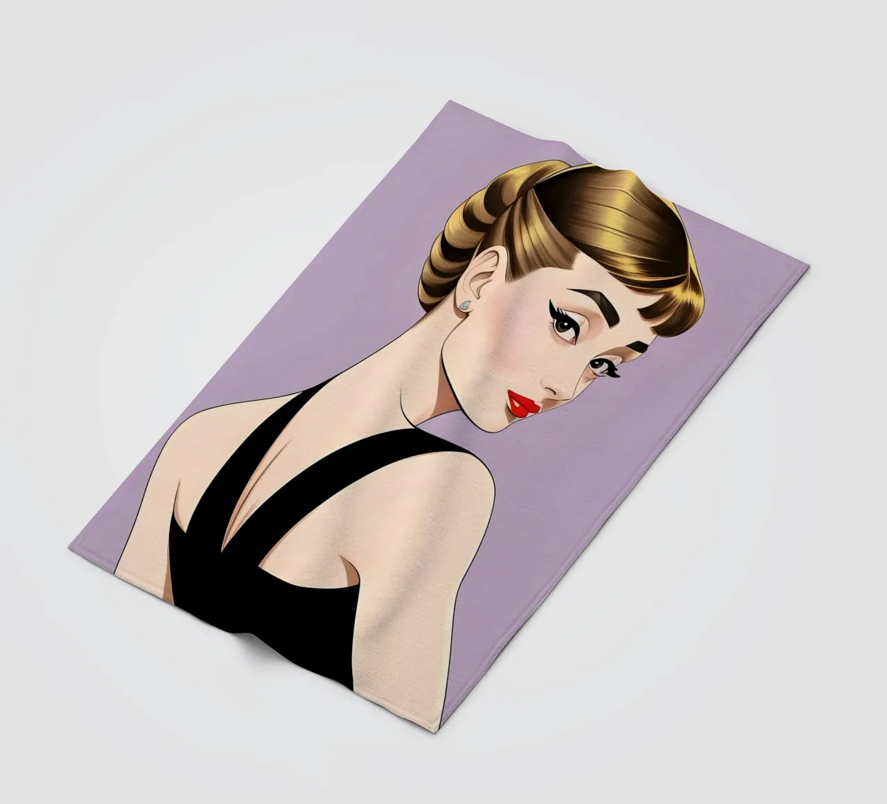 AUDREY HEPBURN coperta in pile da ART DECO