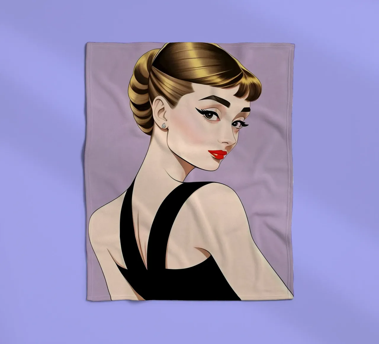 AUDREY HEPBURN coperta in pile da ART DECO