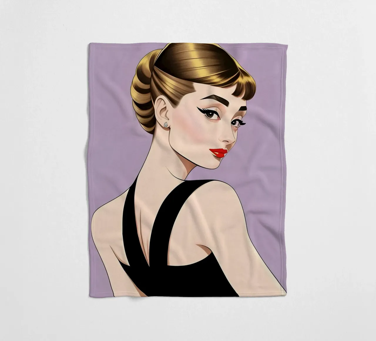 AUDREY HEPBURN coperta in pile da ART DECO