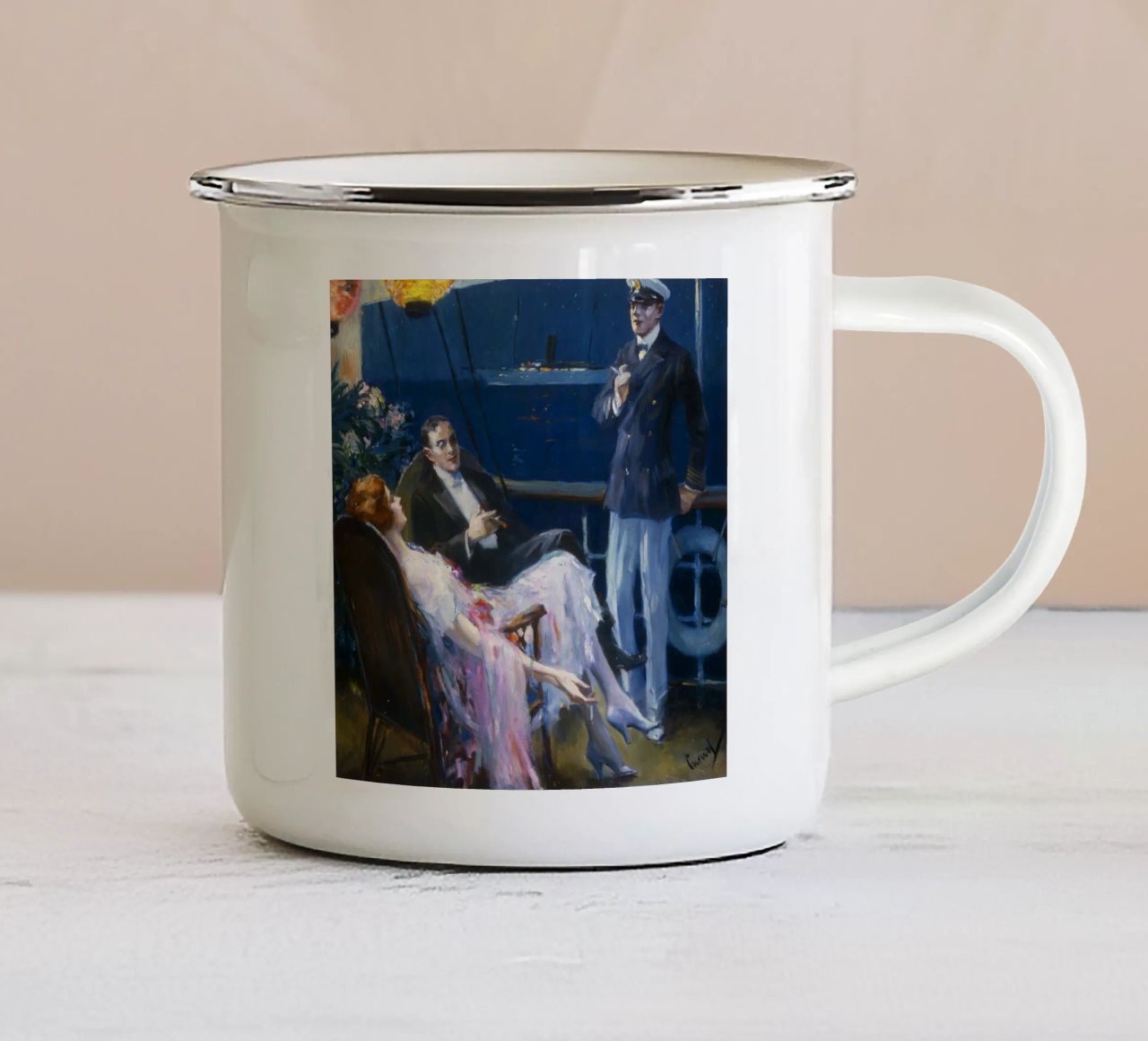 Edward Cucuel - In crociera tazza in smalto da ARTOTHEK
