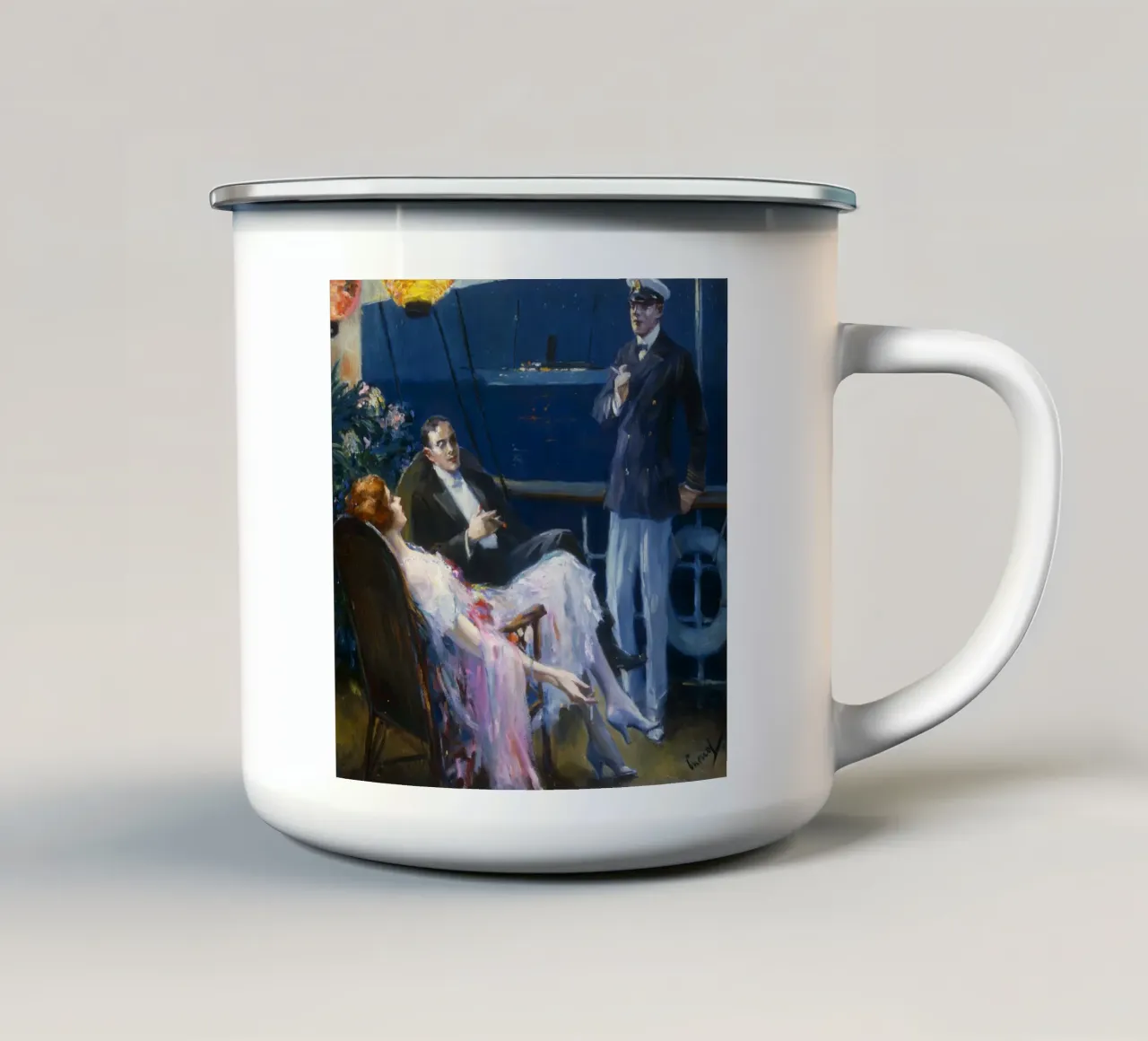 Edward Cucuel - On a Cruise enamel mug by ARTOTHEK