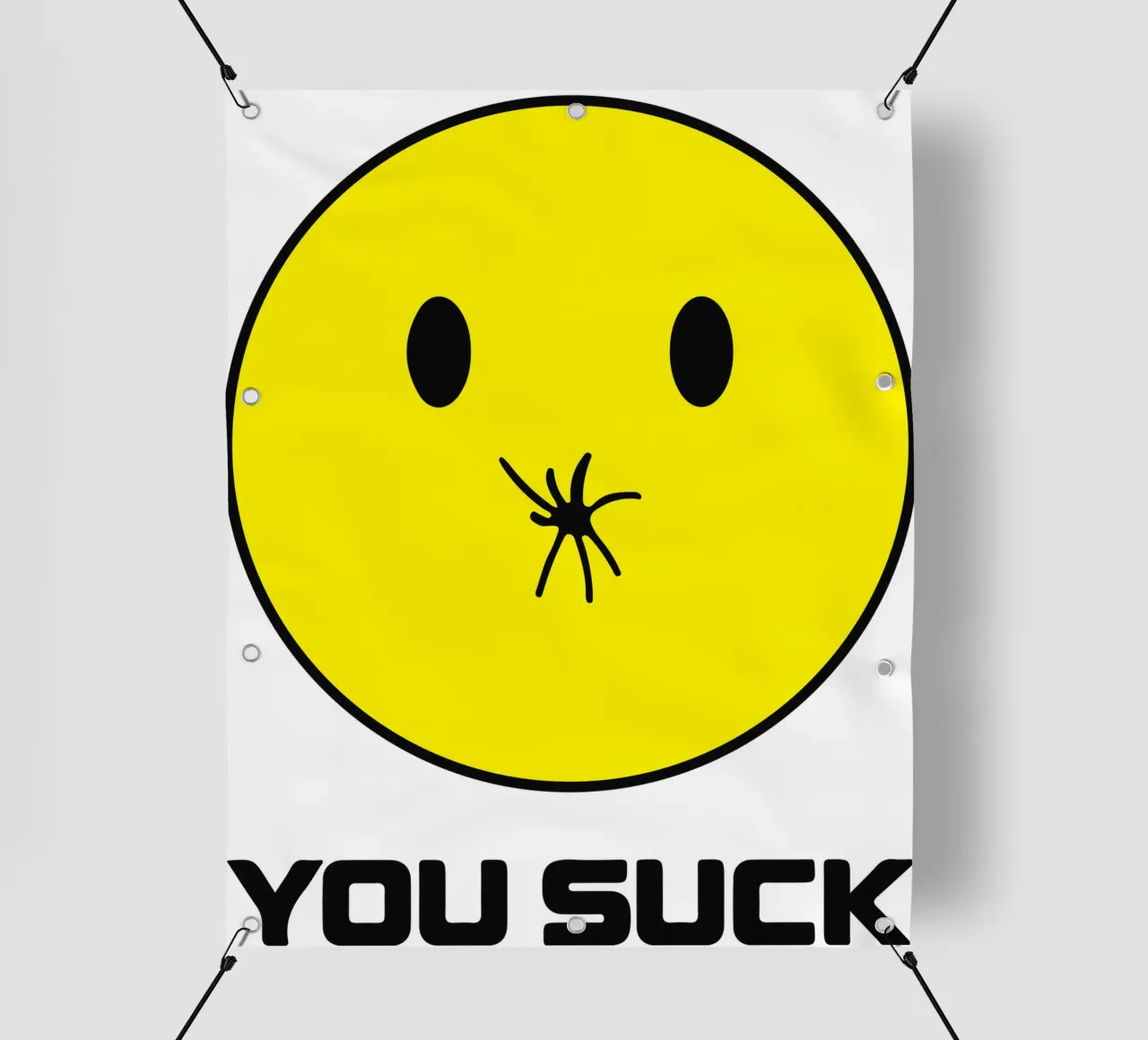 Design artistico Funny You S*ck telo in pvc da kaiyaraiya