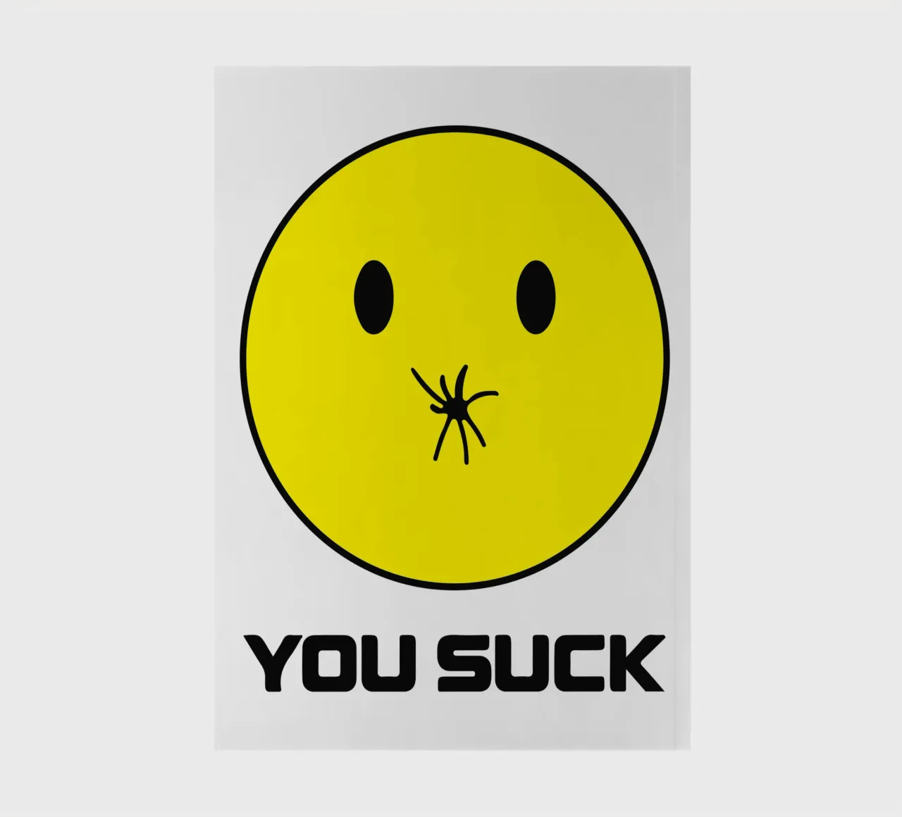 Funny You S*ck art design notebook by kaiyaraiya