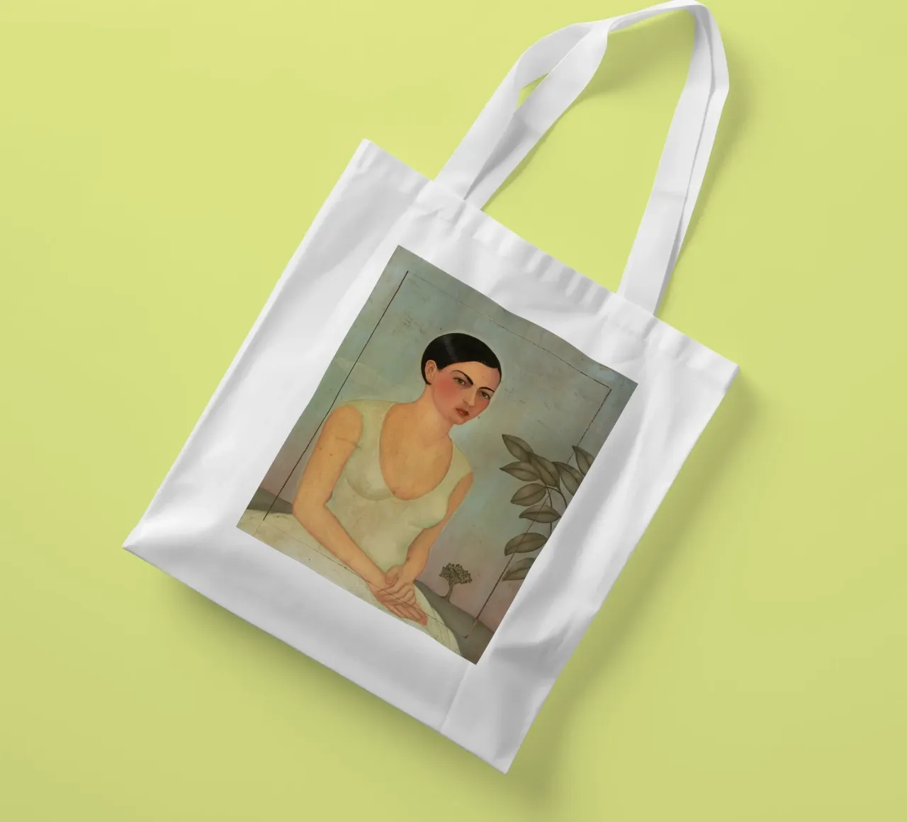 Frida Kahlo - Signora in bianco borsa in juta da ARTOTHEK