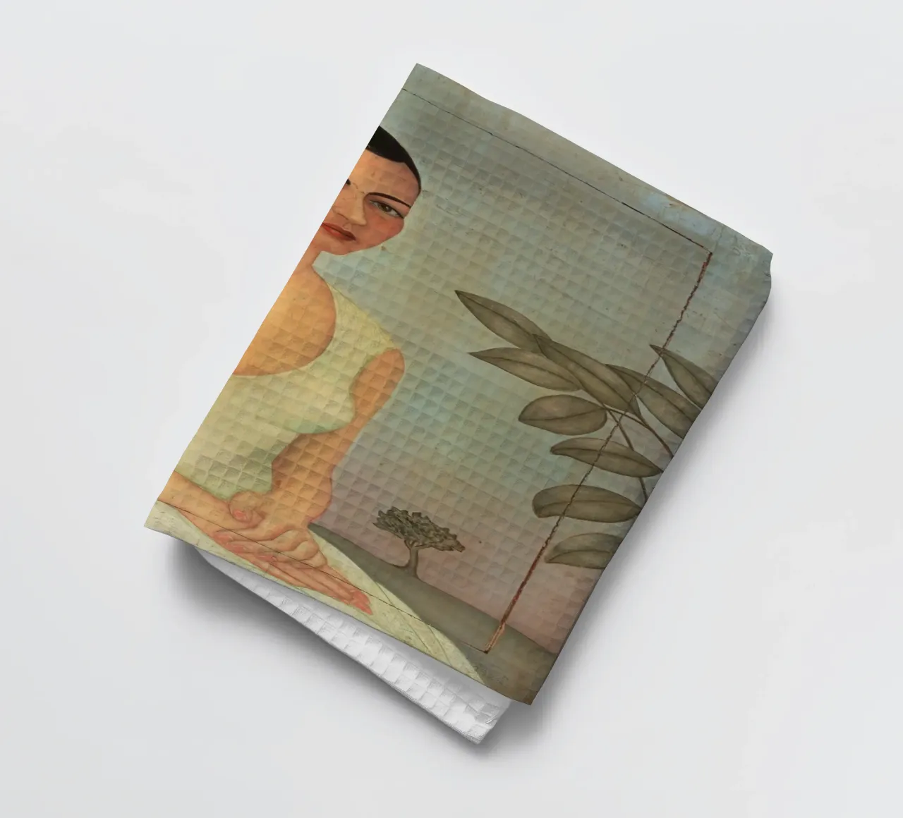 Frida Kahlo - Signora in bianco canovaccio da cucina da ARTOTHEK