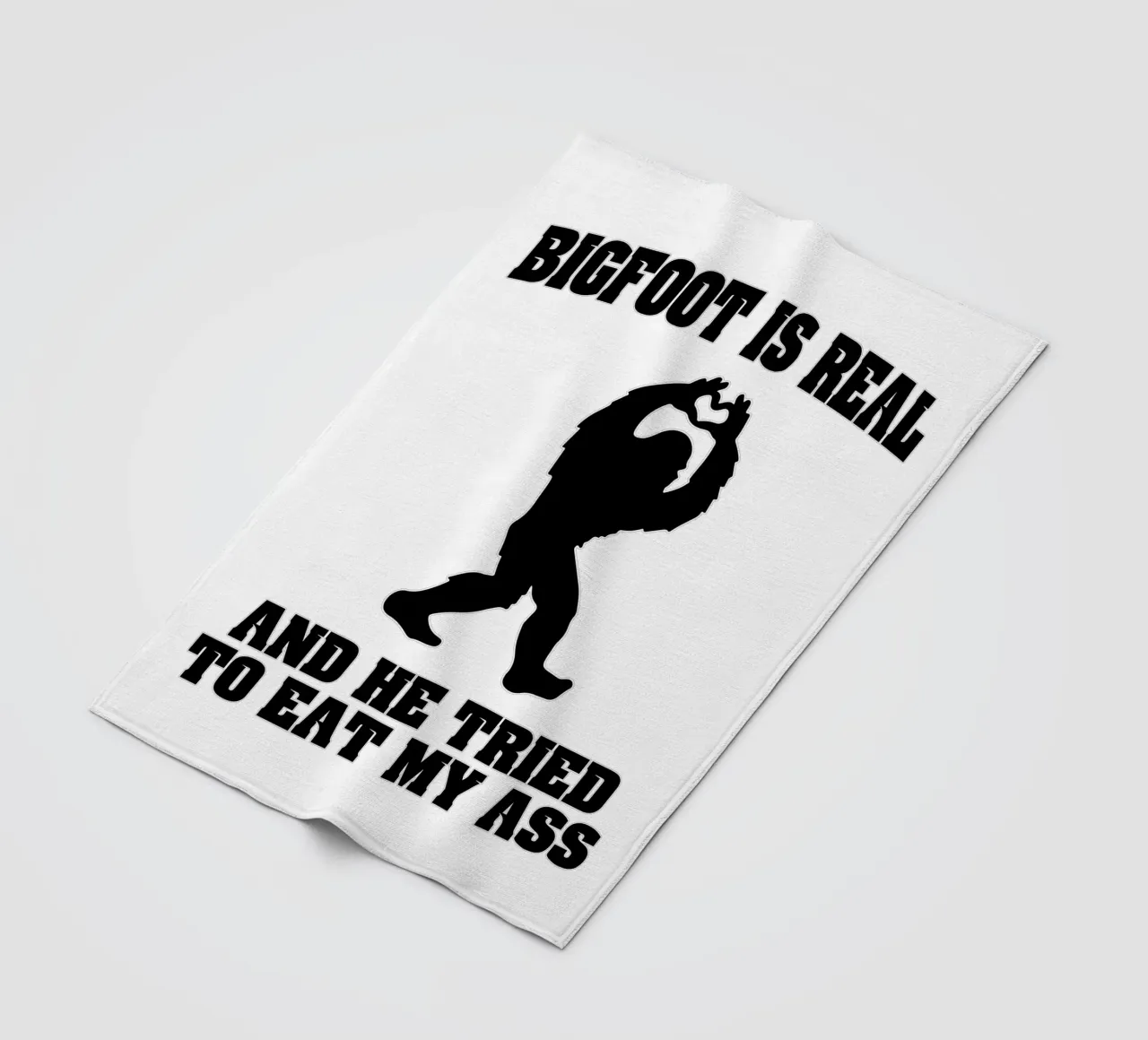 Bigfoot is real funny art design fleece blanket by kaiyaraiya