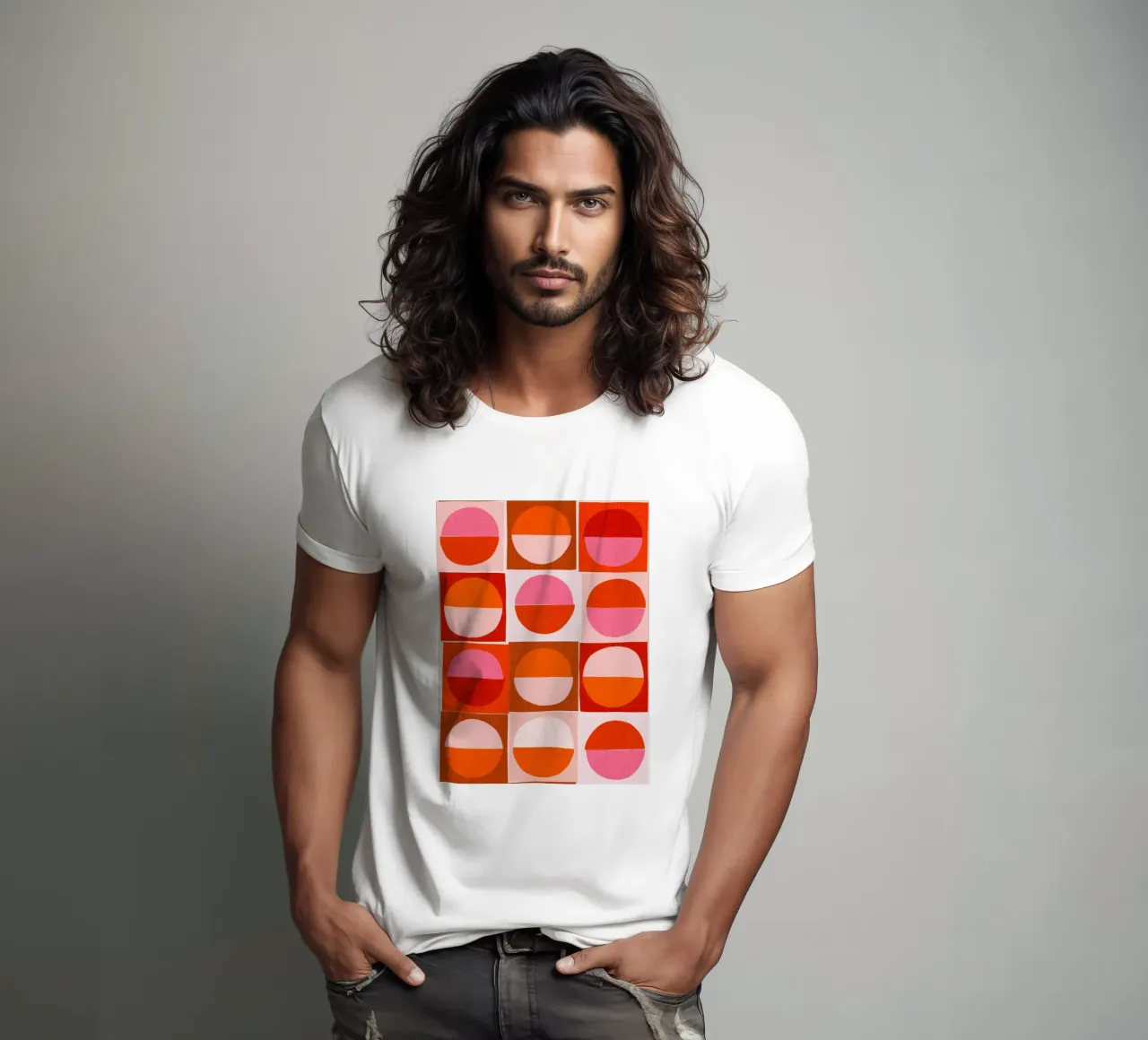 Collage di sole e luna retrò in amore t-shirt da Dominique Vari Abstract