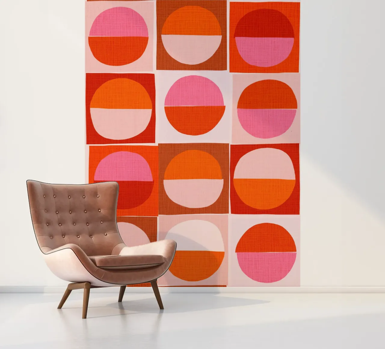 Retro Sun & Moon Collage in Love photo wallpaper by Dominique Vari Abstract