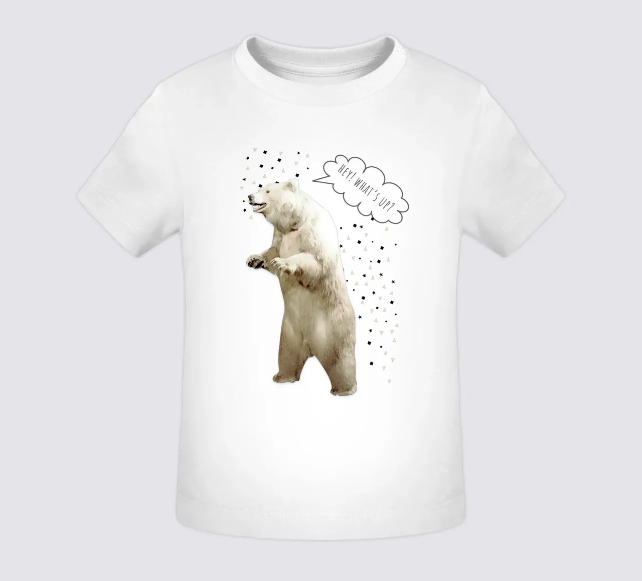 HEY! WHAT'S UP? maglietta neonato da natural neutral