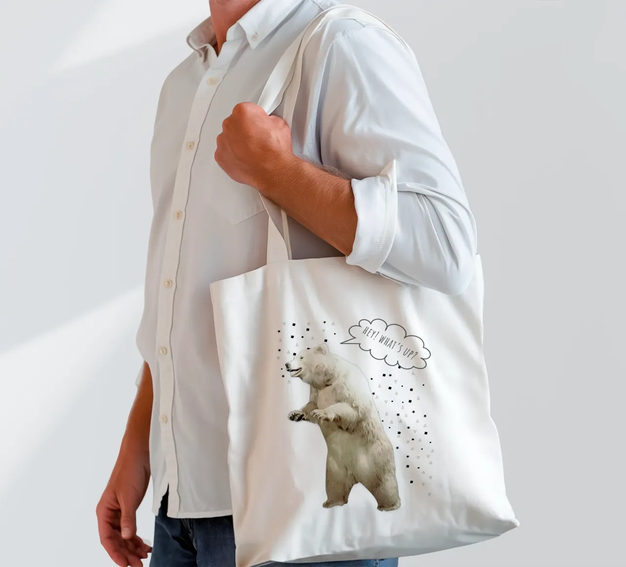 HEY! WHAT'S UP? borsa in juta da natural neutral