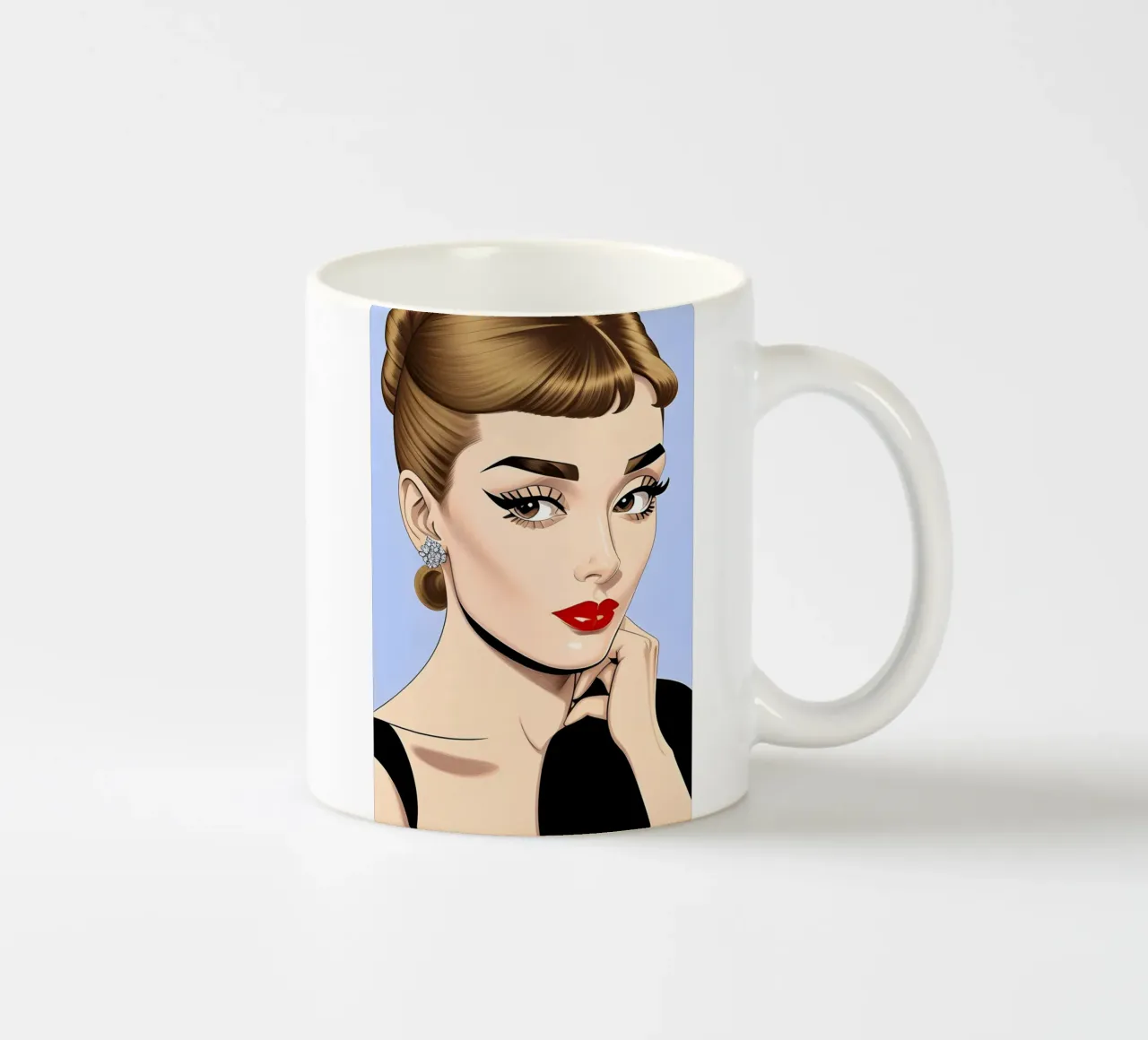Audrey Hepburn Icona di moda tazza in ceramica da ART DECO