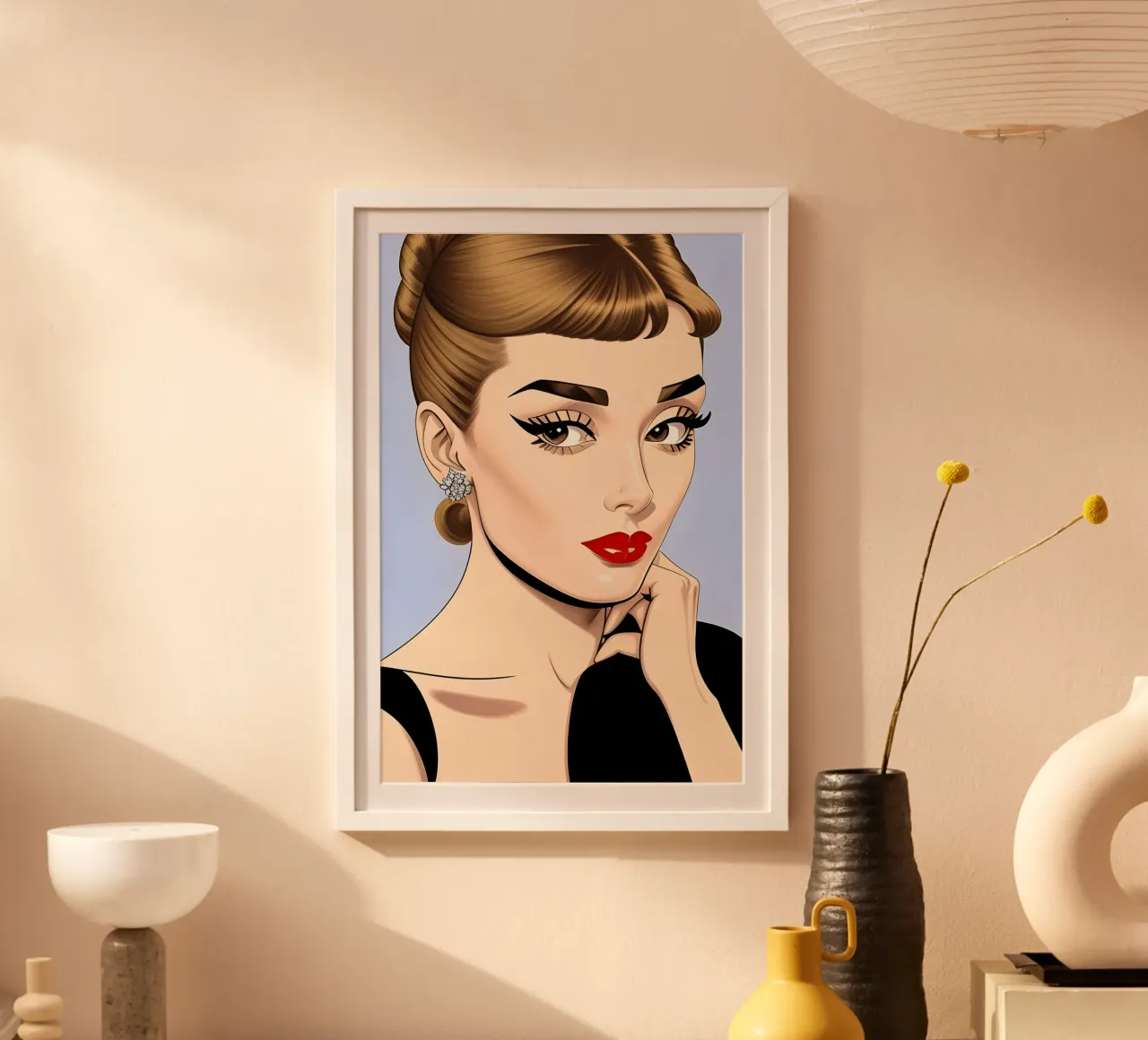 Audrey Hepburn Icona di moda carta hahnemühle da ART DECO