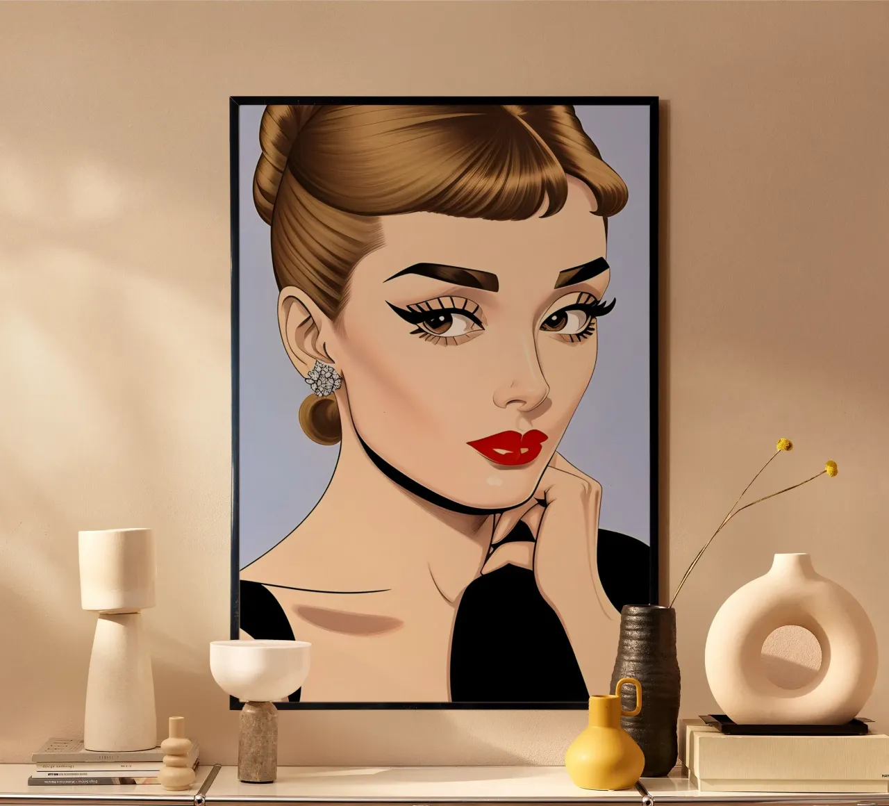 Audrey Hepburn Icona di moda carta hahnemühle da ART DECO