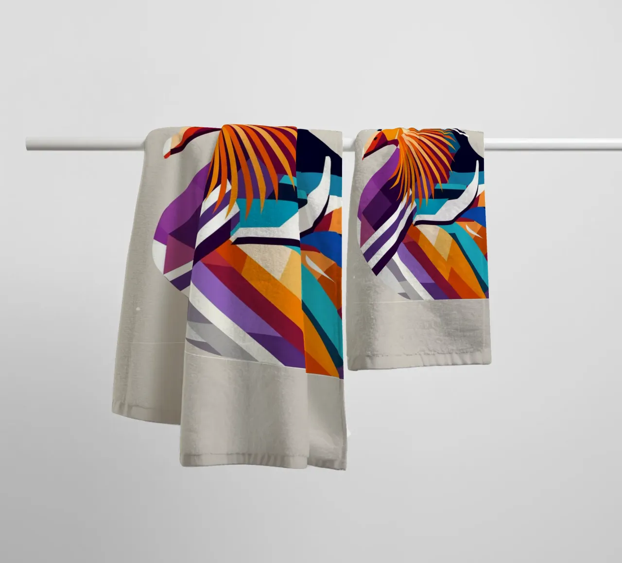 Colourful mandarin duck - a touch of exotic elegance towel by namosh
