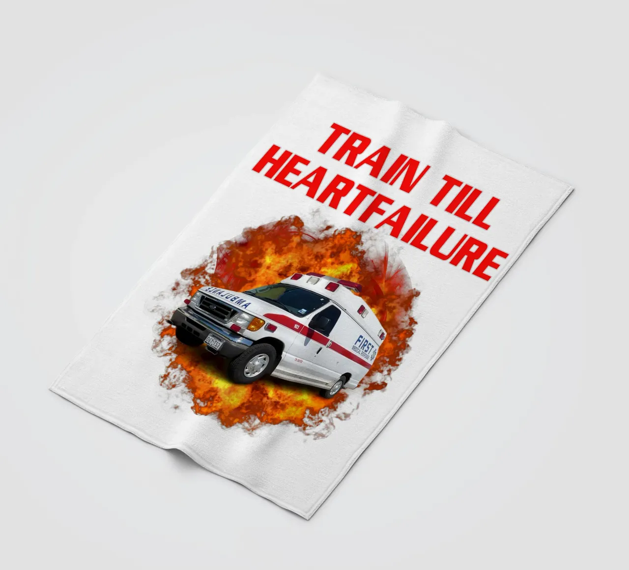 Train Till Heartfailure Humor Funny art design coperta in pile da kaiyaraiya