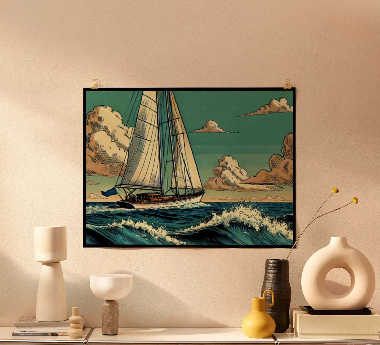 Sailing - Vintage poster print poster by posterprints-by-nomad