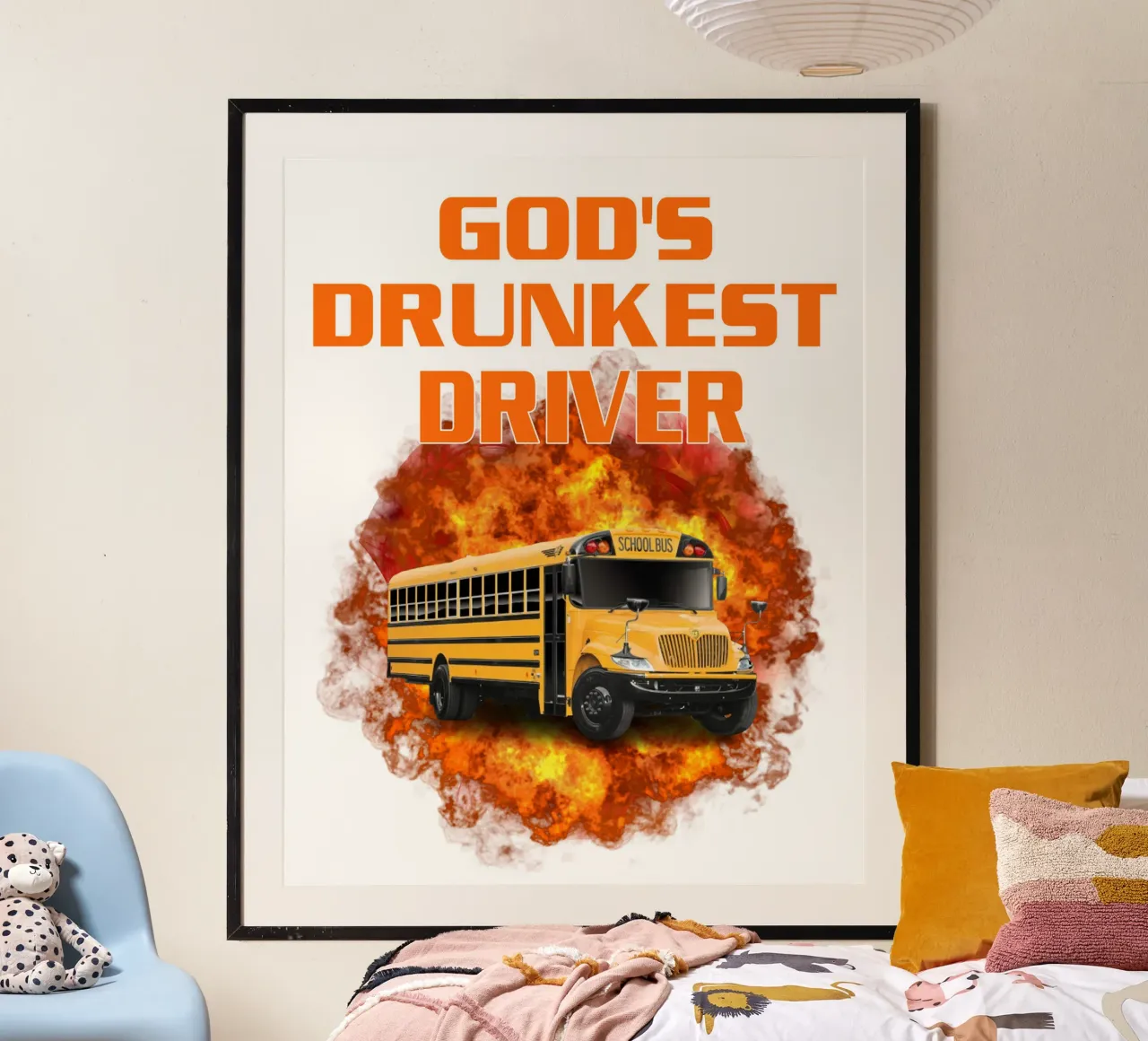 God's Drunkest Driver Humor Funny Art design hahnemühle by kaiyaraiya