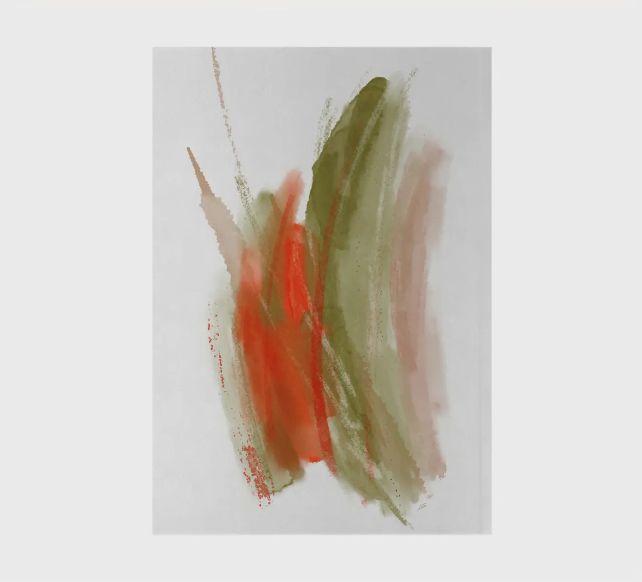 Just Green & Red | Brushstroke Abstract diario da sabidussi