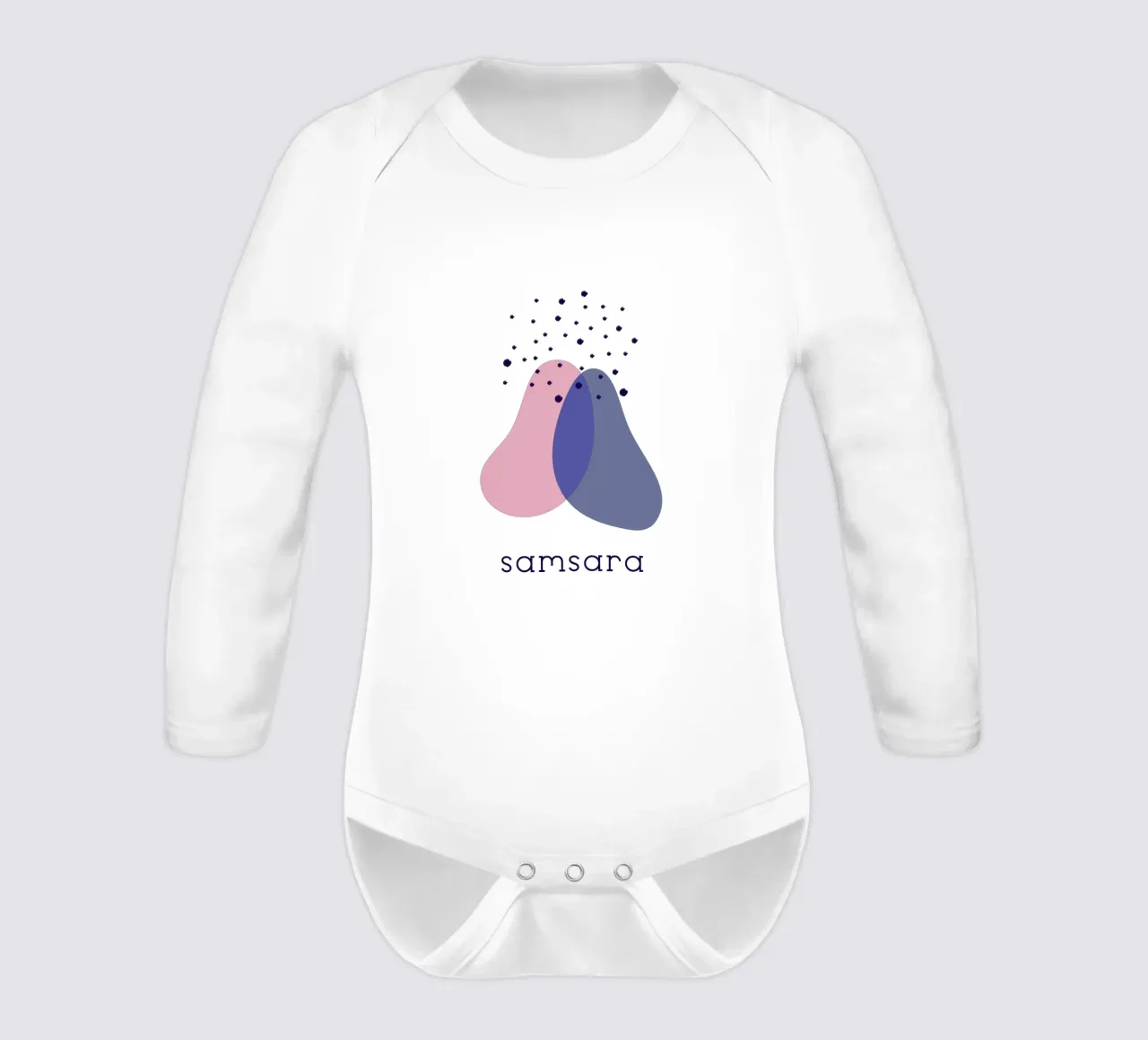 SAMSARA long-sleeve baby romper by natural neutral