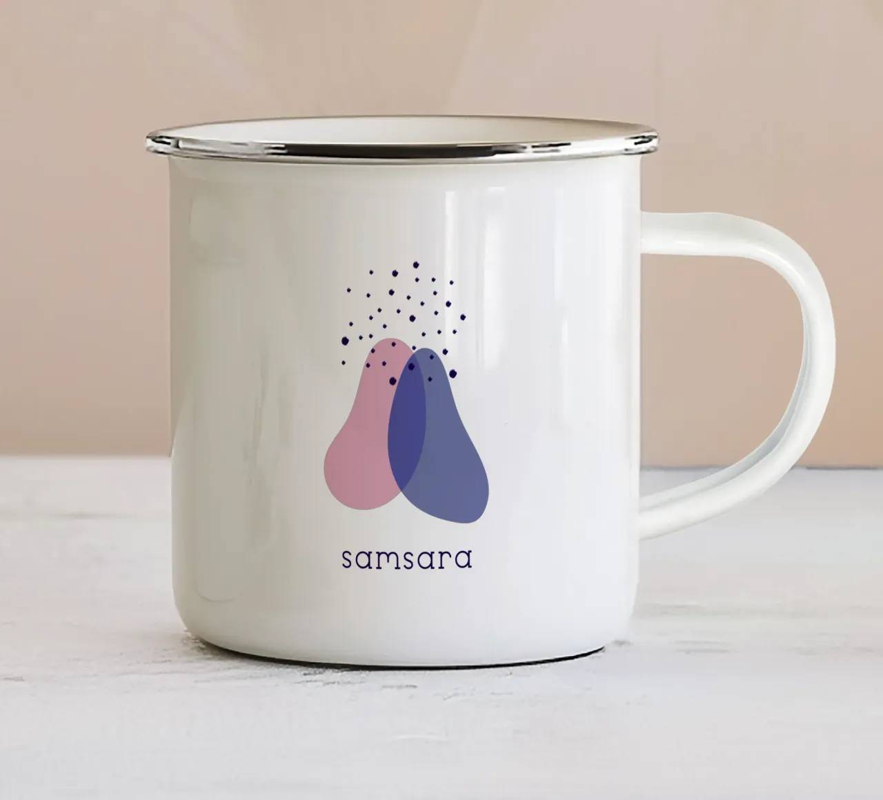 SAMSARA tazza in smalto da natural neutral