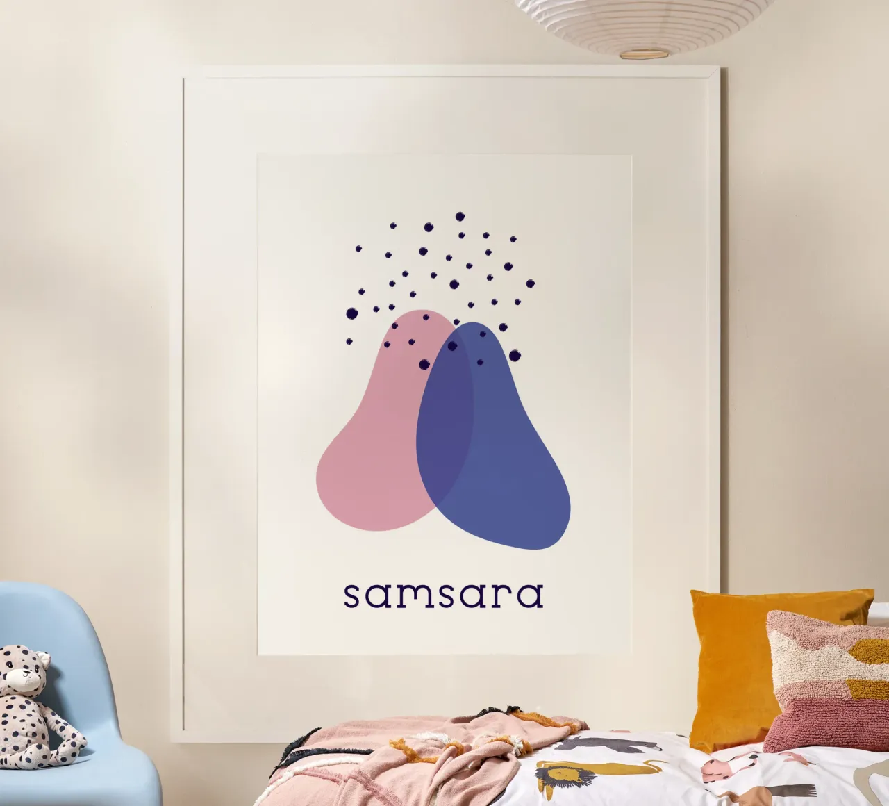 SAMSARA poster con telaio in alluminio da natural neutral