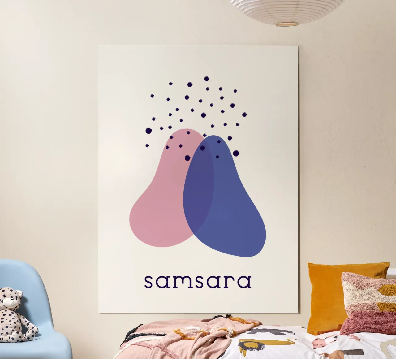 SAMSARA poster con telaio in alluminio da natural neutral