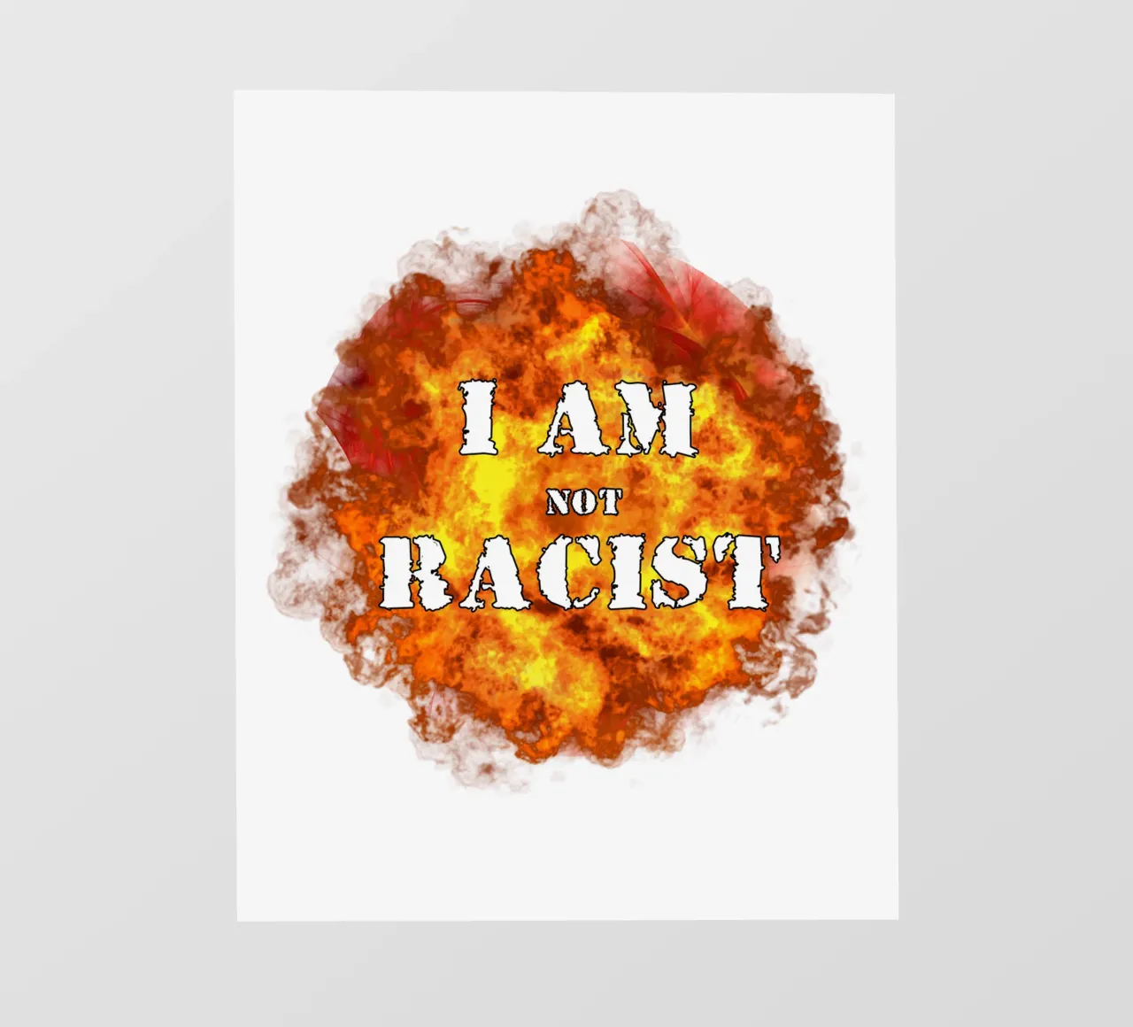 I am Not Racist Meme Art Design (No soy racista) lonas publicitarias de kaiyaraiya