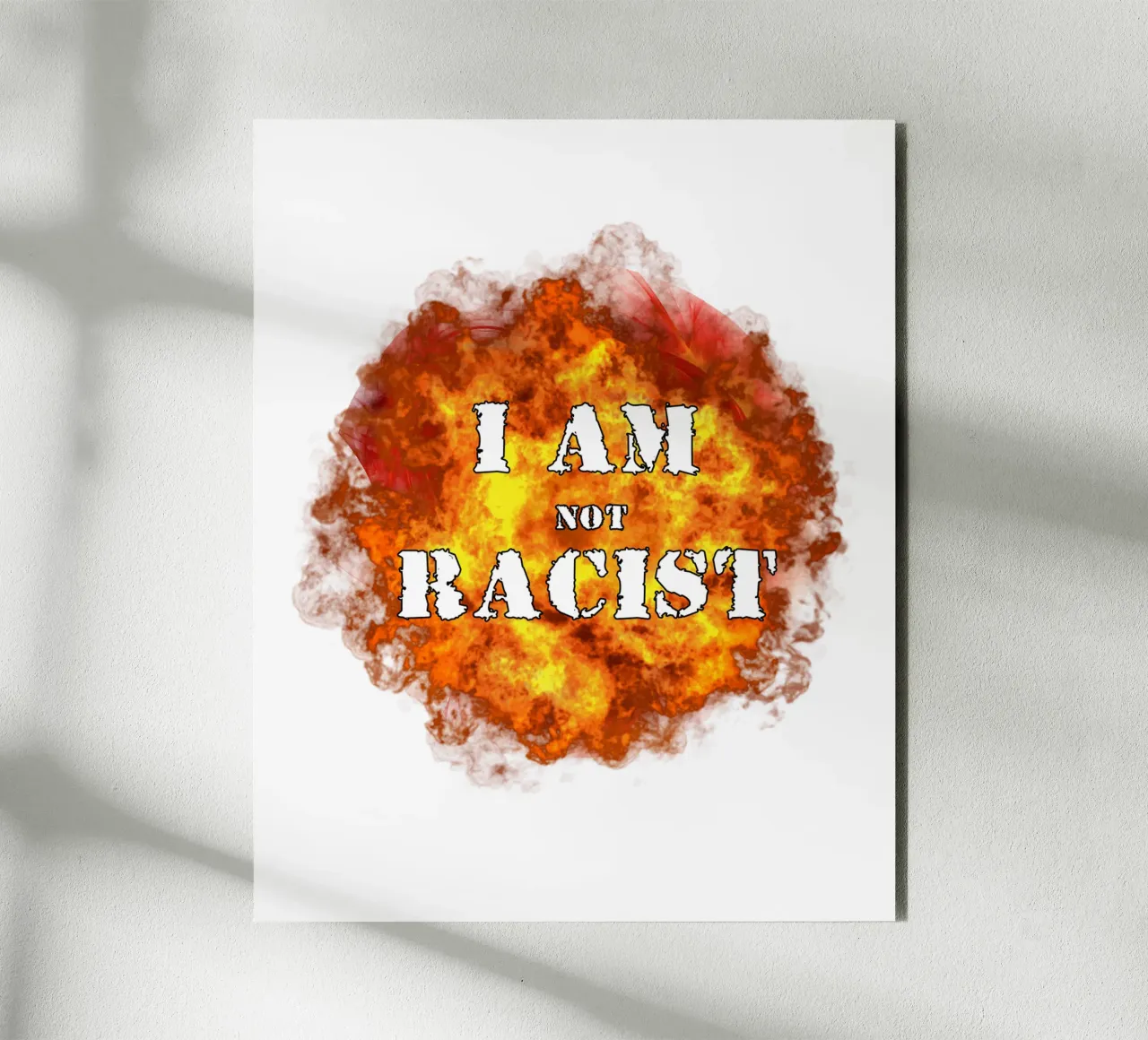 I am Not Racist Meme Art Design (No soy racista) aluminio dibond de kaiyaraiya