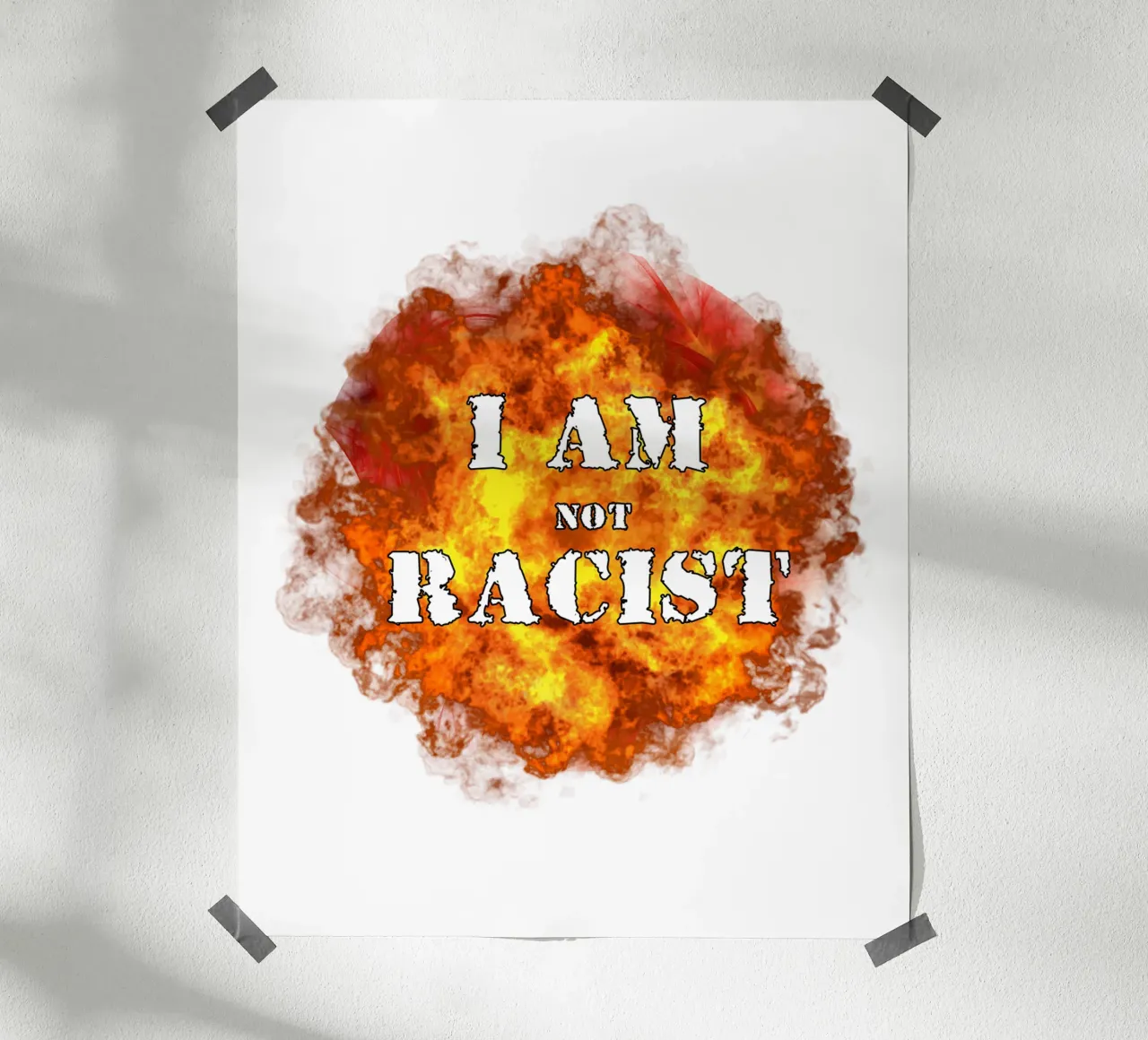 I am Not Racist Meme Art Design (No soy racista) hahnemühle de kaiyaraiya