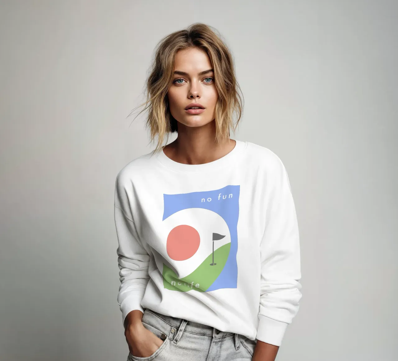 no fun, no life felpa da natural neutral
