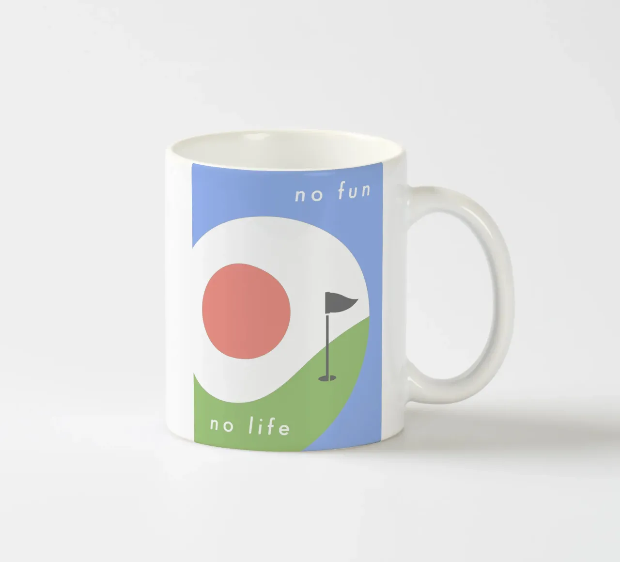 no fun, no life tazza in ceramica da natural neutral