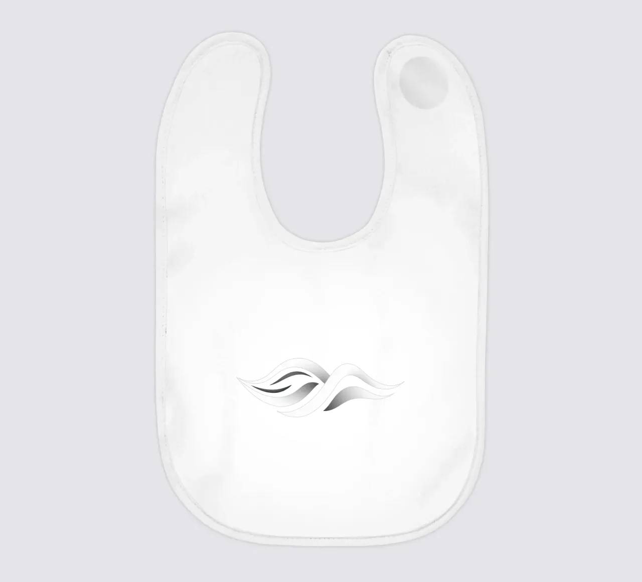 Abstract waves design representing fluidity and movement baby bib by DesignDoodle
