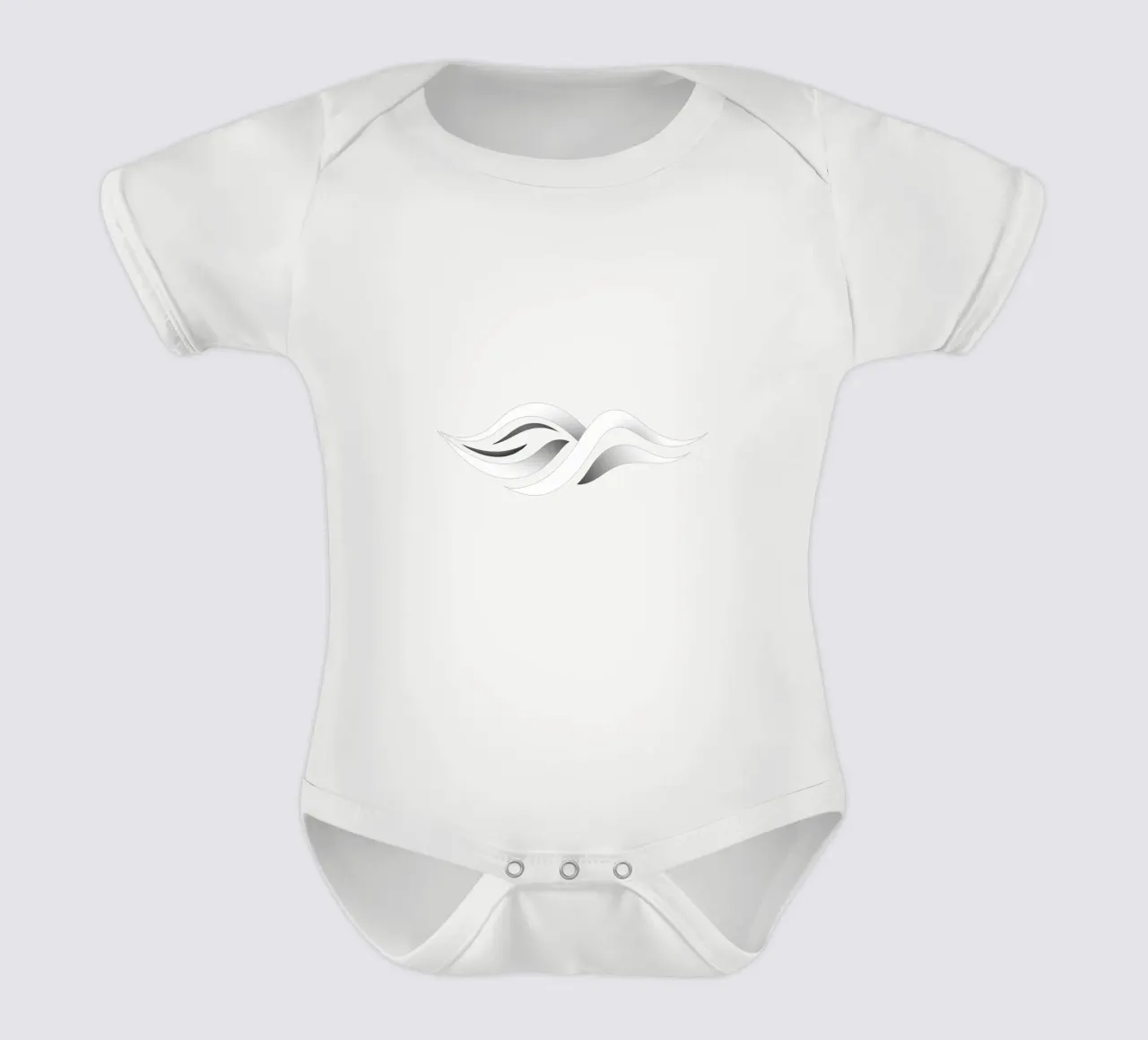 Abstract waves design representing fluidity and movement short-sleeve baby romper by DesignDoodle