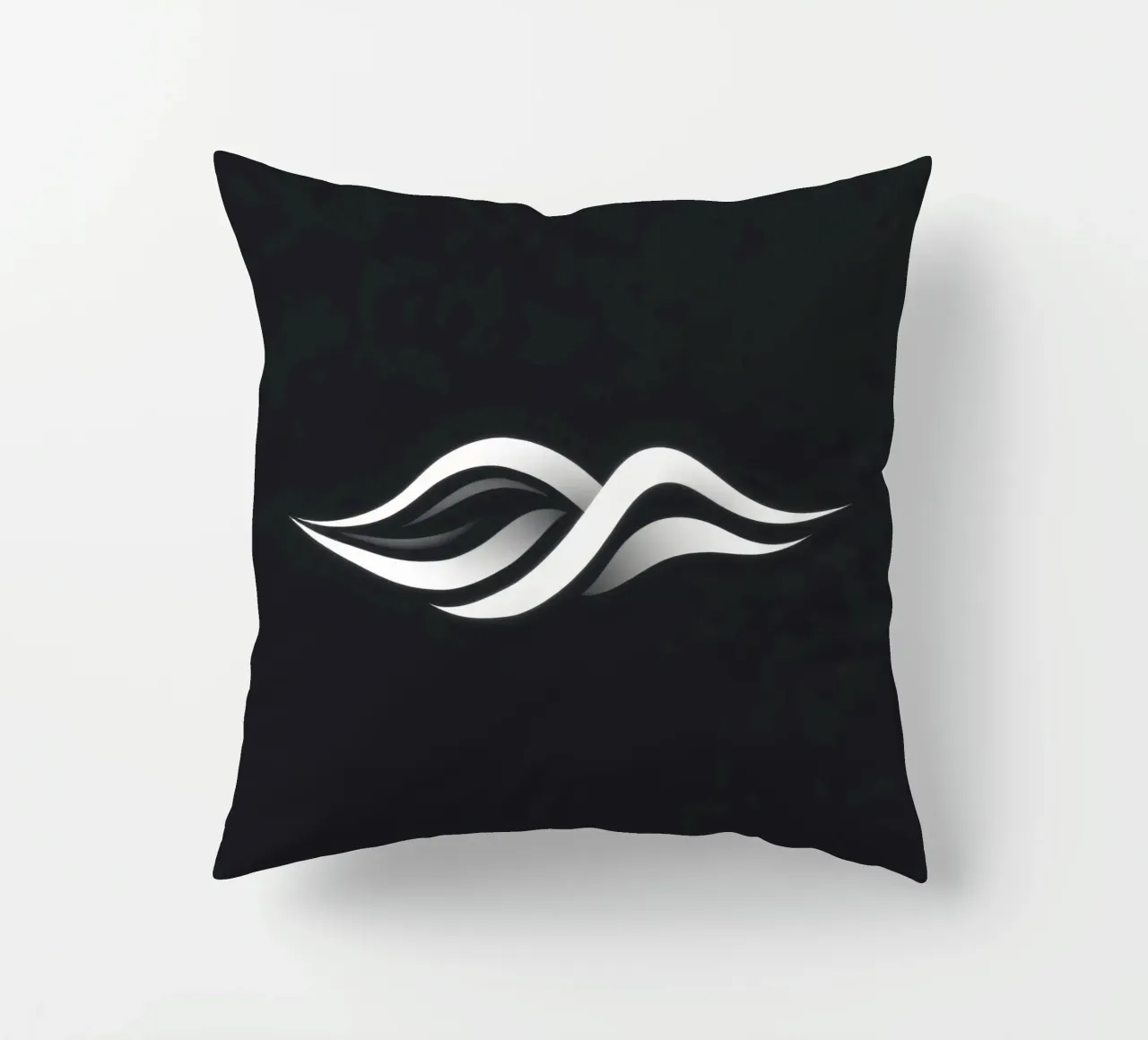 Abstract waves design representing fluidity and movement decorative cushion by DesignDoodle