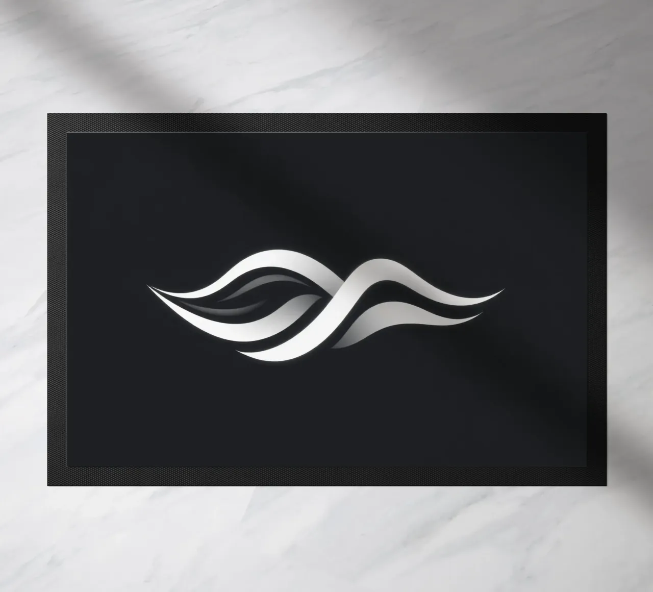 Abstract waves design representing fluidity and movement doormat by DesignDoodle