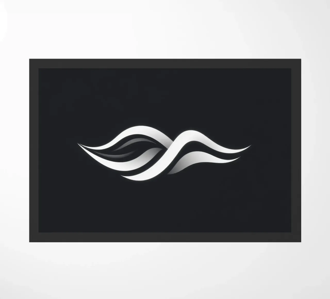Abstract waves design representing fluidity and movement doormat by DesignDoodle