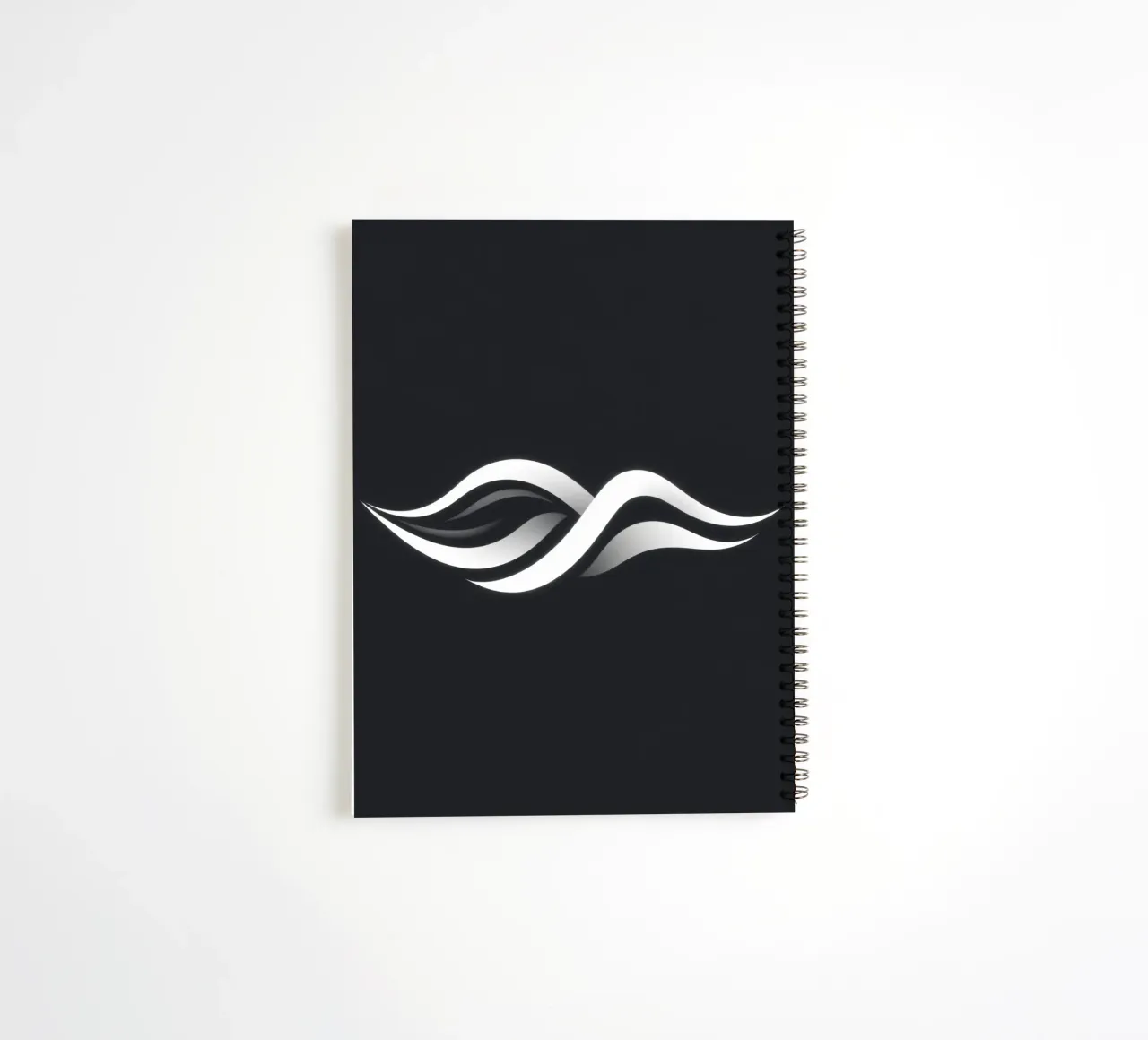 Abstract waves design representing fluidity and movement spiral notebook by DesignDoodle