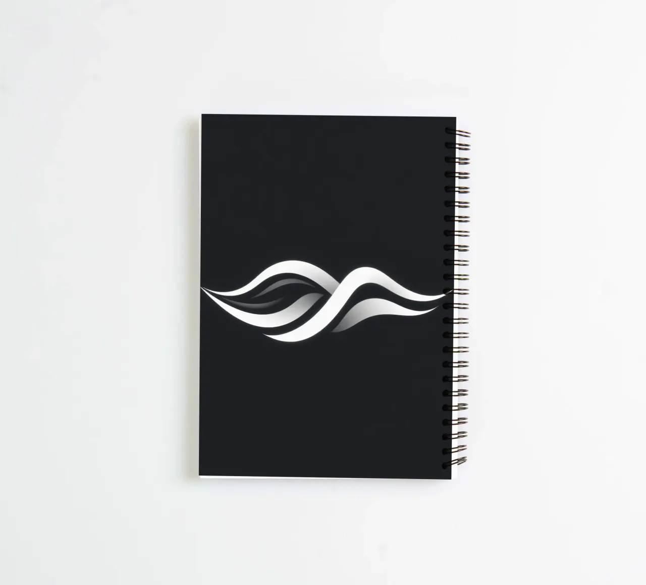 Abstract waves design representing fluidity and movement spiral notebook by DesignDoodle