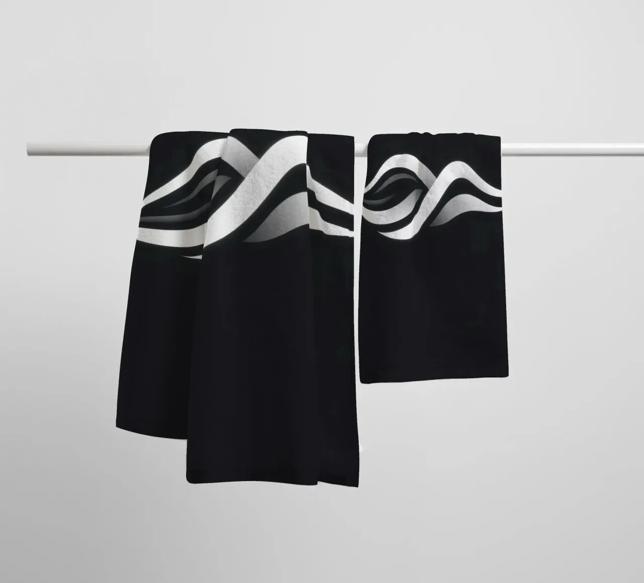 Abstract waves design representing fluidity and movement towel by DesignDoodle