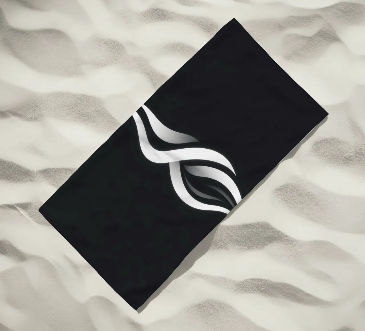 Abstract waves design representing fluidity and movement beach towel by DesignDoodle