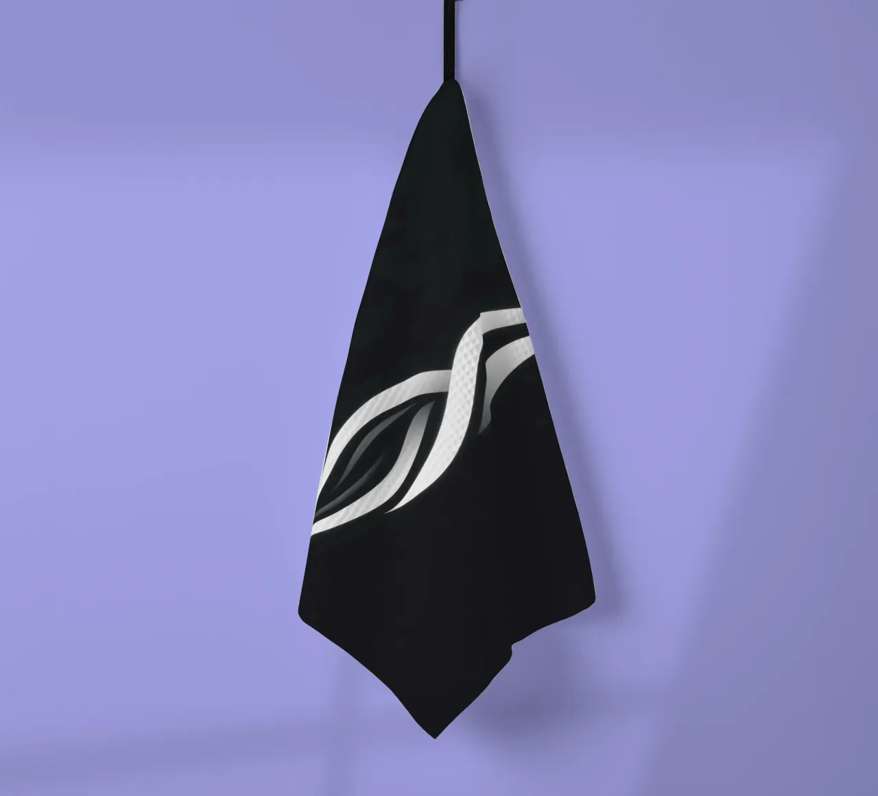 Abstract waves design representing fluidity and movement tea towel by DesignDoodle