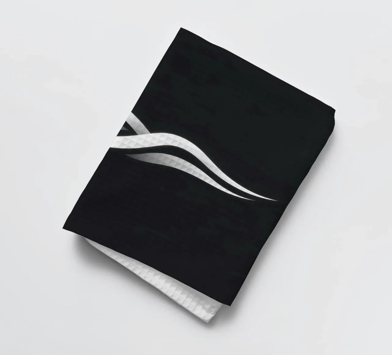 Abstract waves design representing fluidity and movement tea towel by DesignDoodle