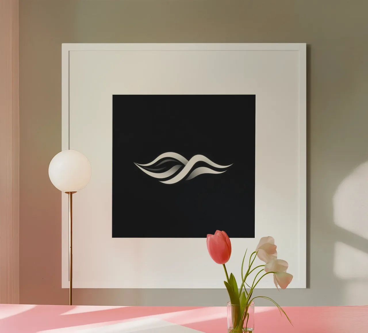 Abstract waves design representing fluidity and movement hahnemühle by DesignDoodle