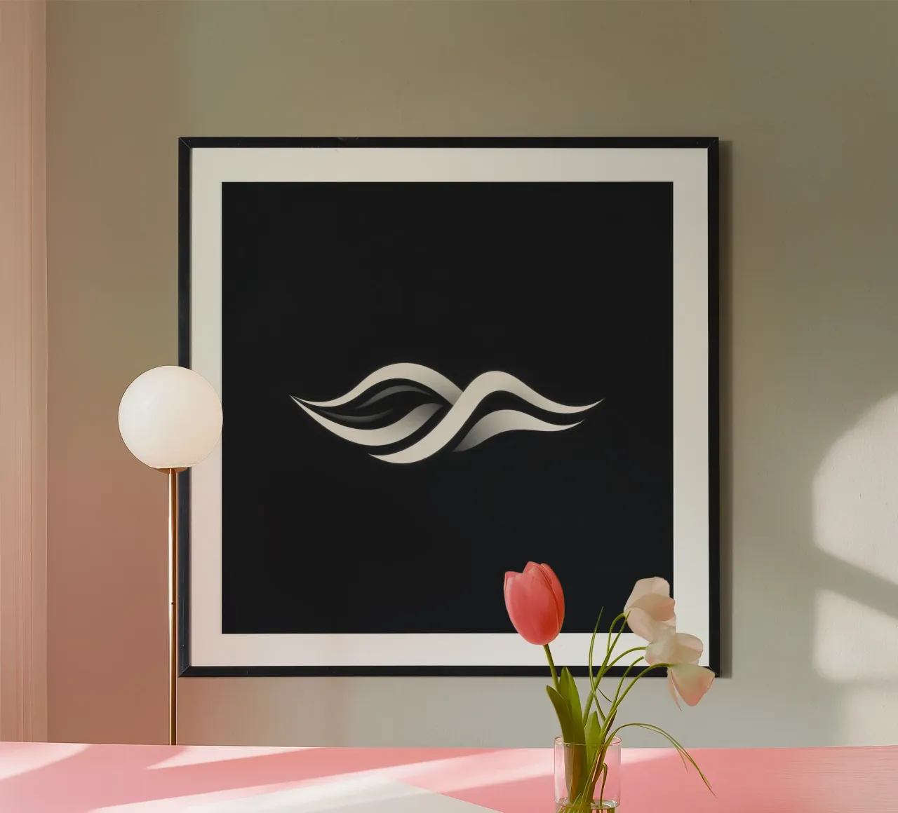 Abstract waves design representing fluidity and movement hahnemühle by DesignDoodle